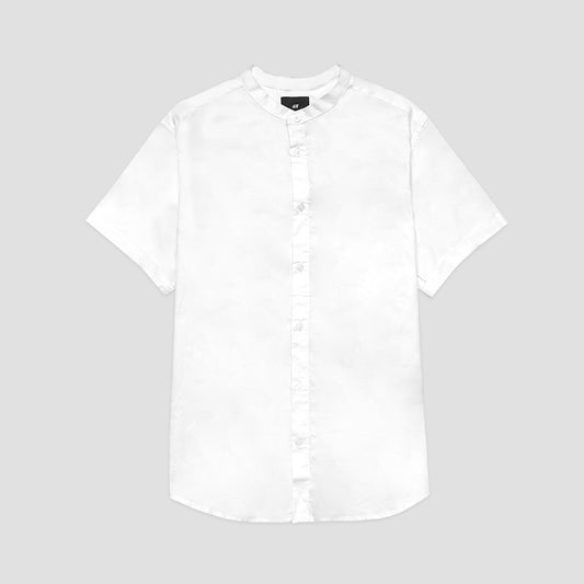 H&M Slim Fit Grandad Short Sleeve Shirt