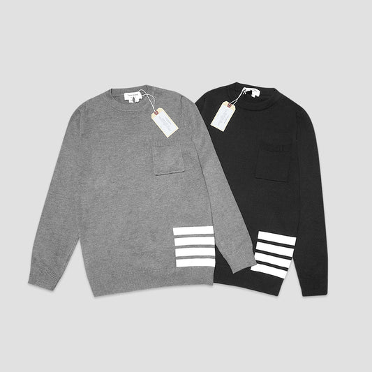 TBN 4-Bar Pocket Crewneck Sweater