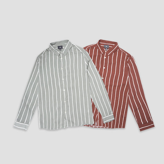H&M Small Vertical Stripes Long Sleeve Shirt