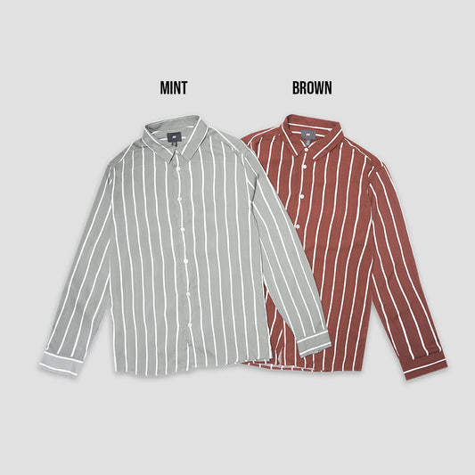 H&M Small Vertical Stripes Long Sleeve Shirt