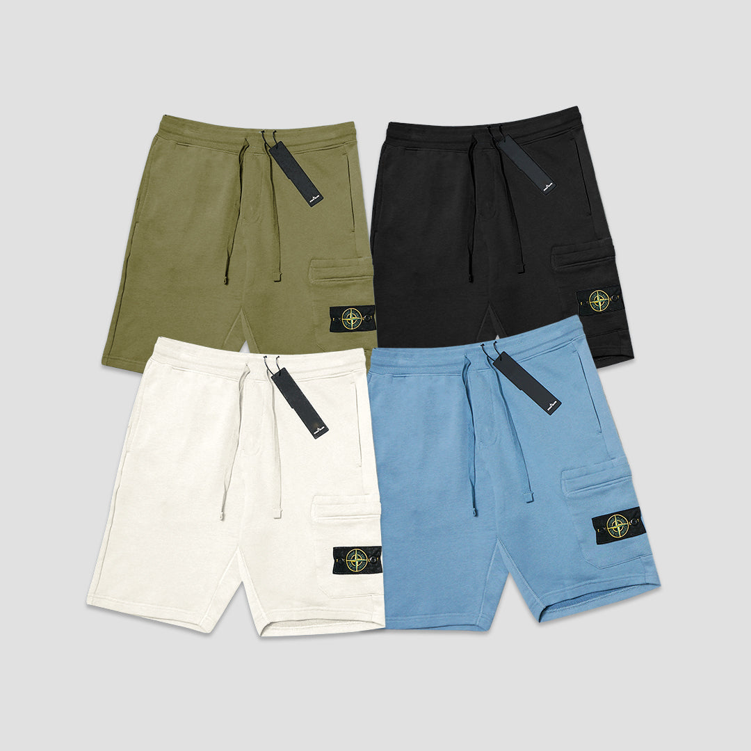 SIL Patch Logo Garment Dyed Cargo Shorts