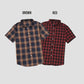 Shein Plaid Flannel Short Sleeve Shirt