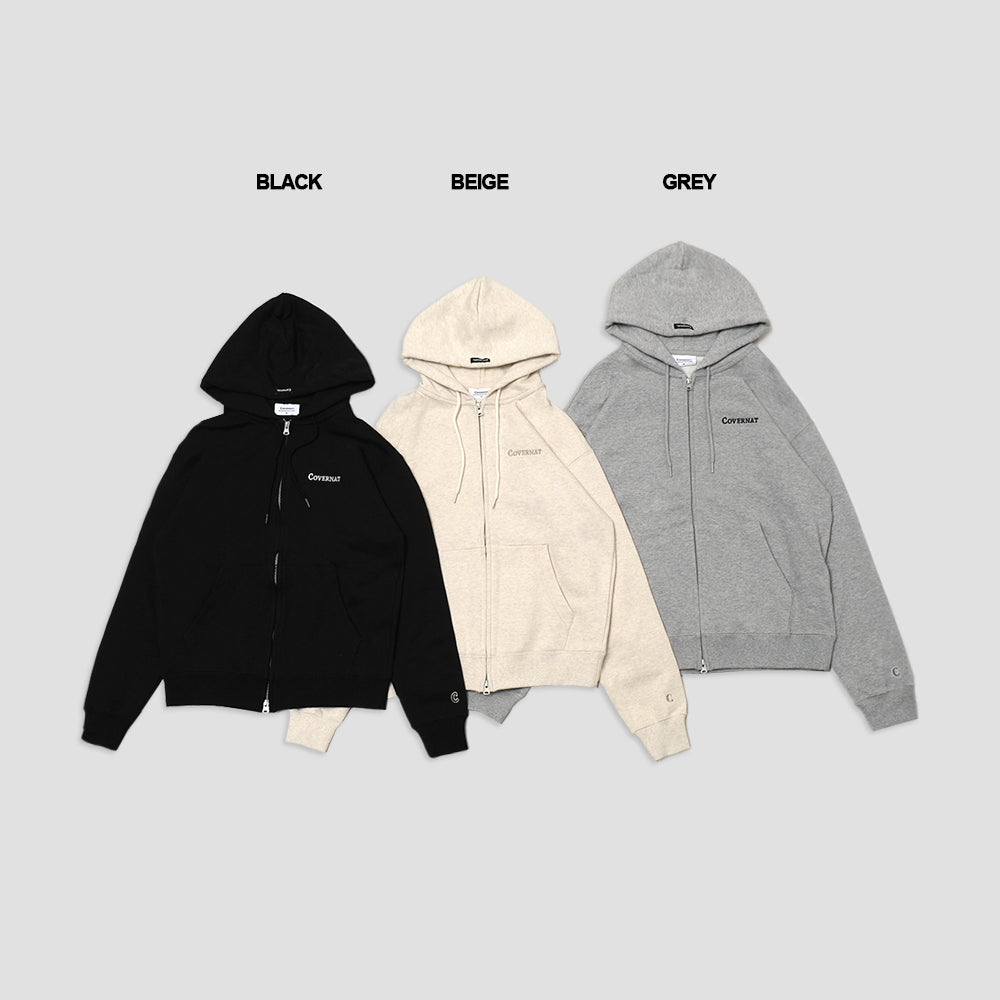 Covernat Small Authentic Logo Zip-Up Hoodie