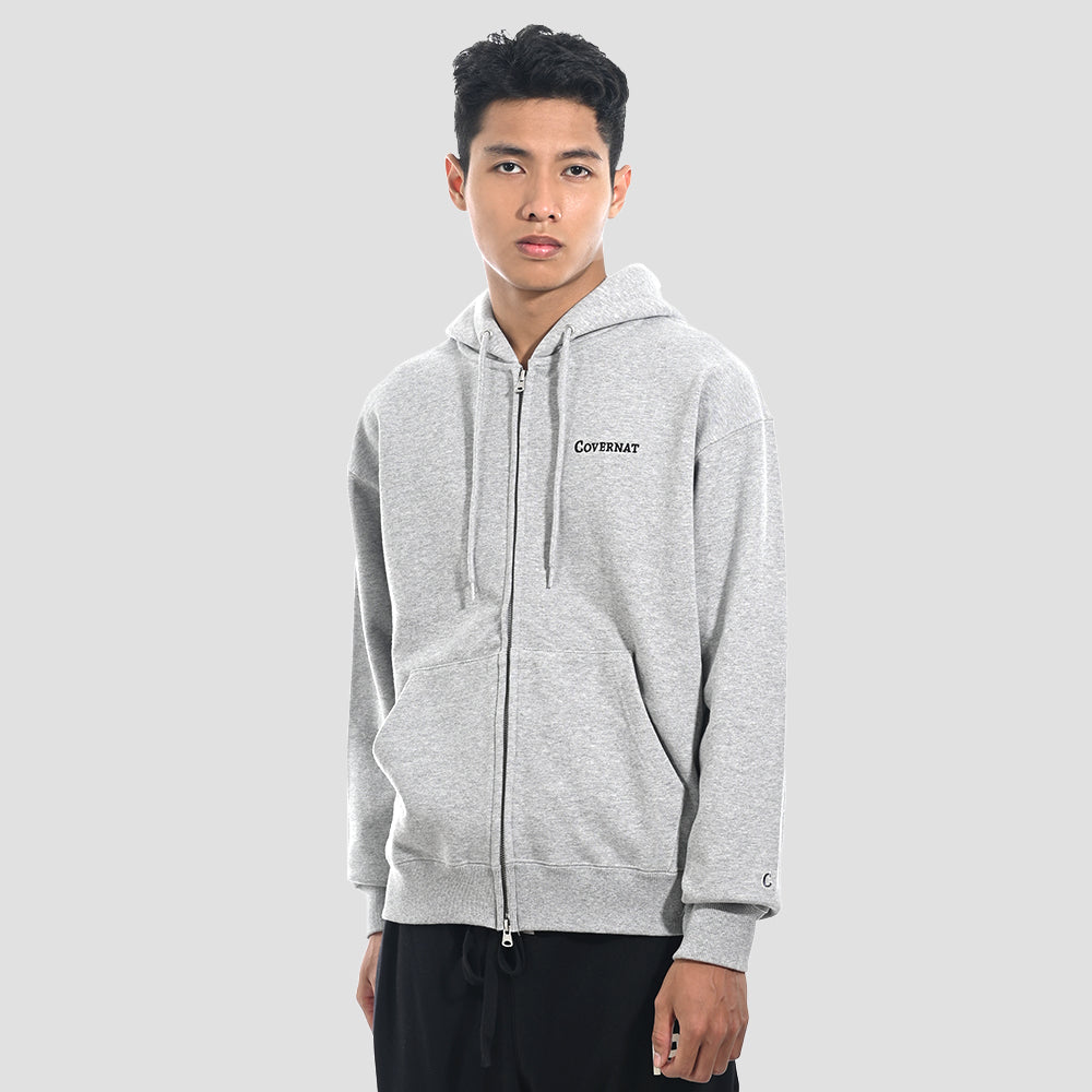 Covernat Small Authentic Logo Zip-Up Hoodie